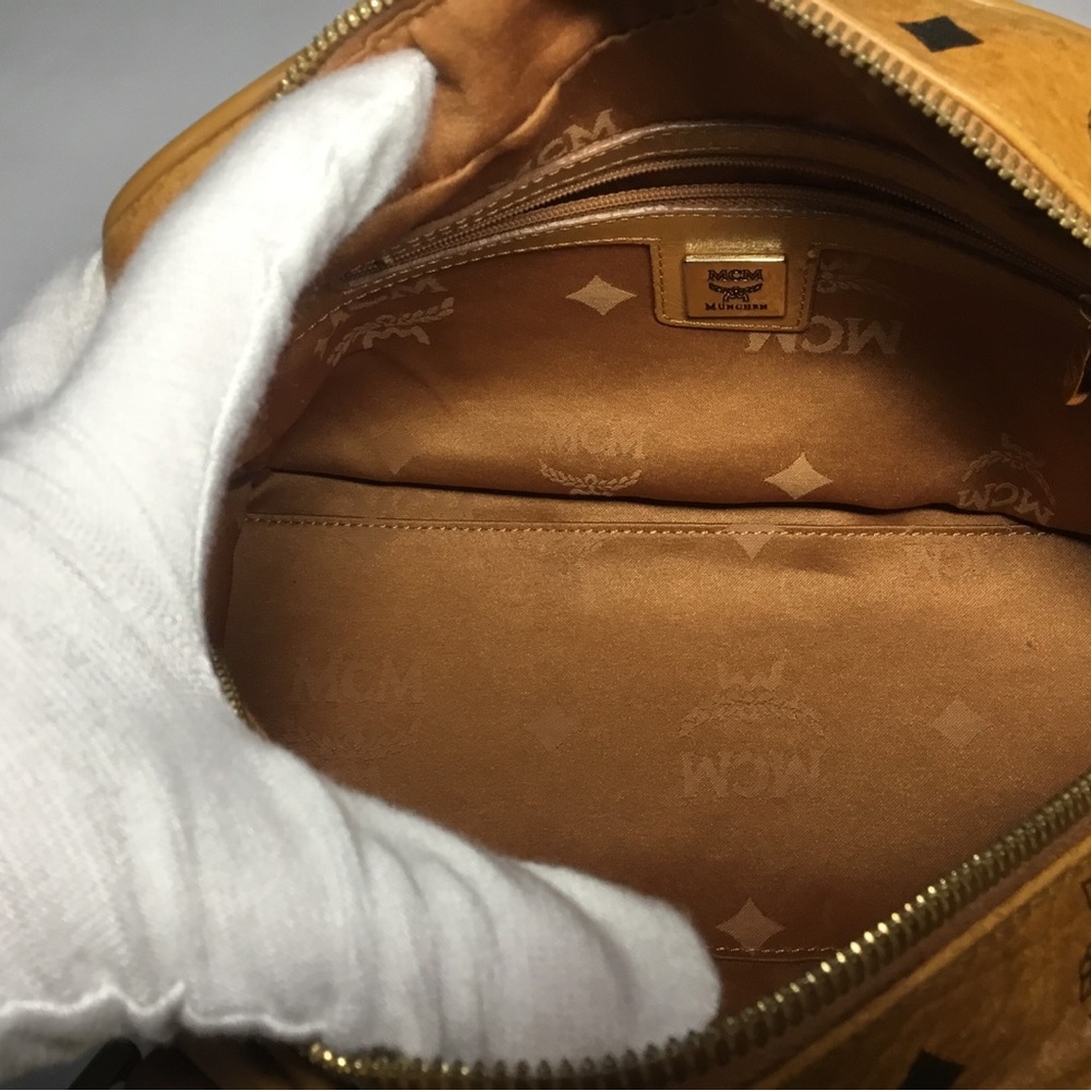 Authentic MCM Cognac Visetos Boston Bag With Dustbag - Picture 11 of 13